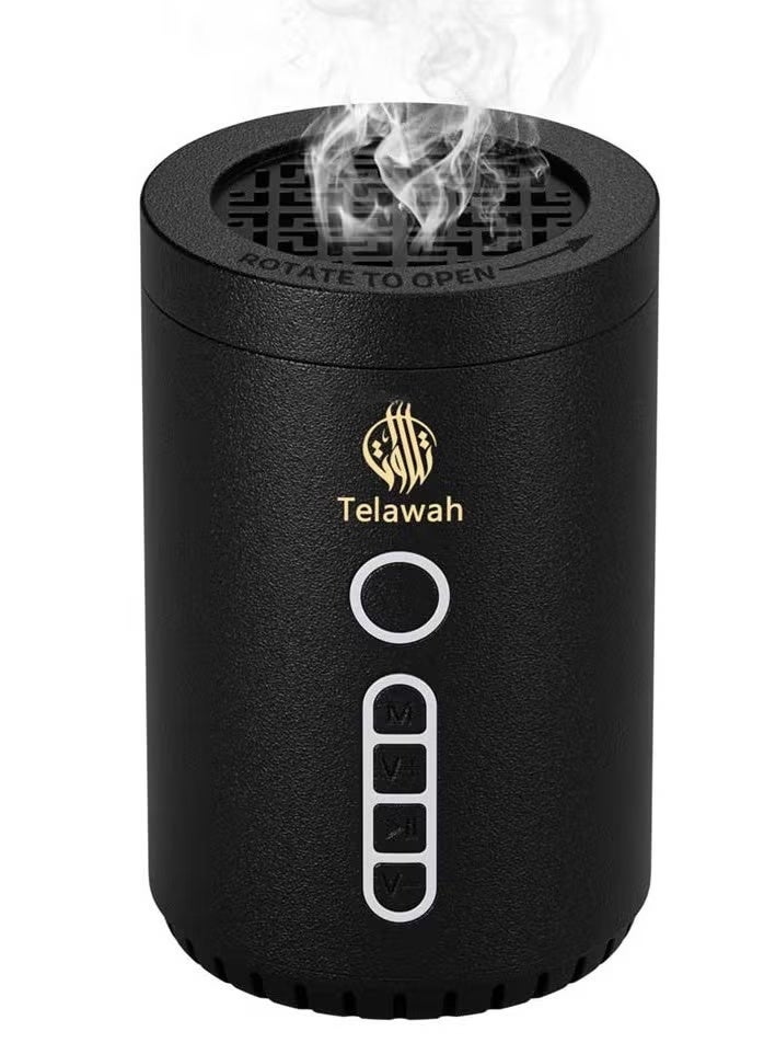 Telawah Bakhoor Electric Incense Charcoal Oud Burner with Full Quran Muslim Speaker Remote and App Control - Image 1